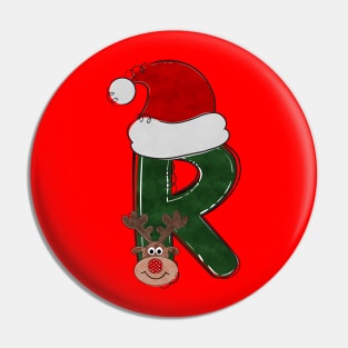 Letter R - Christmas Letter Pin