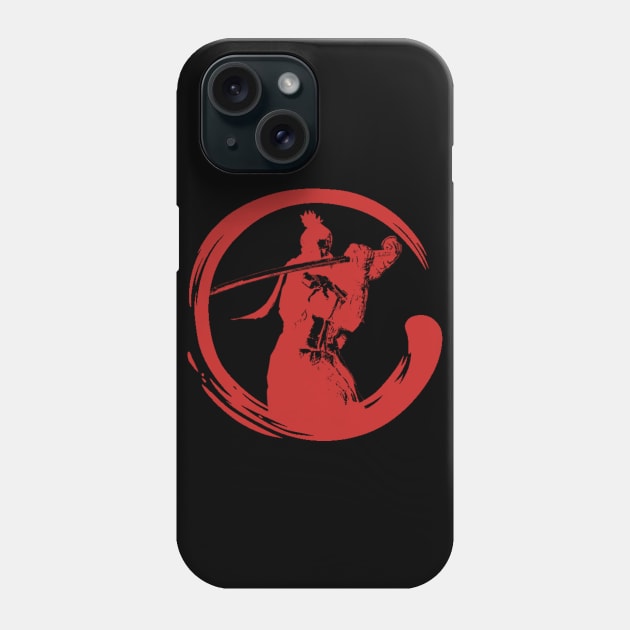 Sekiro Shadows Die Twice Enso Silhouette Red Phone Case by StebopDesigns