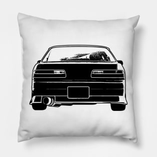 Nissan Silvia S13 Back View Sketch Art Pillow