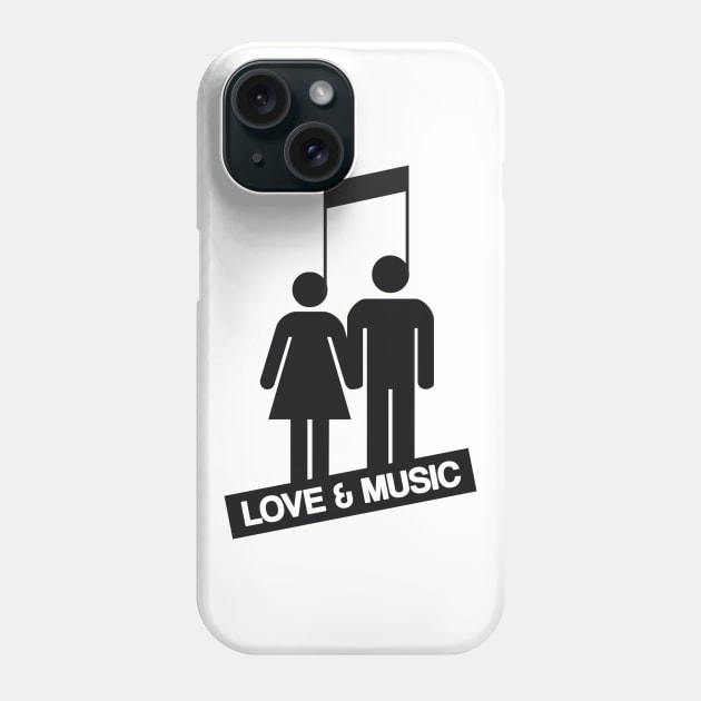 Love and Music Phone Case by wamtees