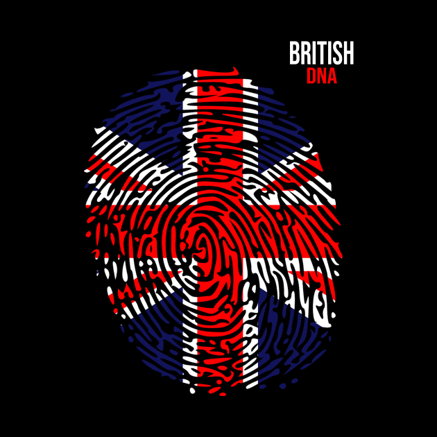 British DNA. British Flag. Cool English Flag by Jakavonis