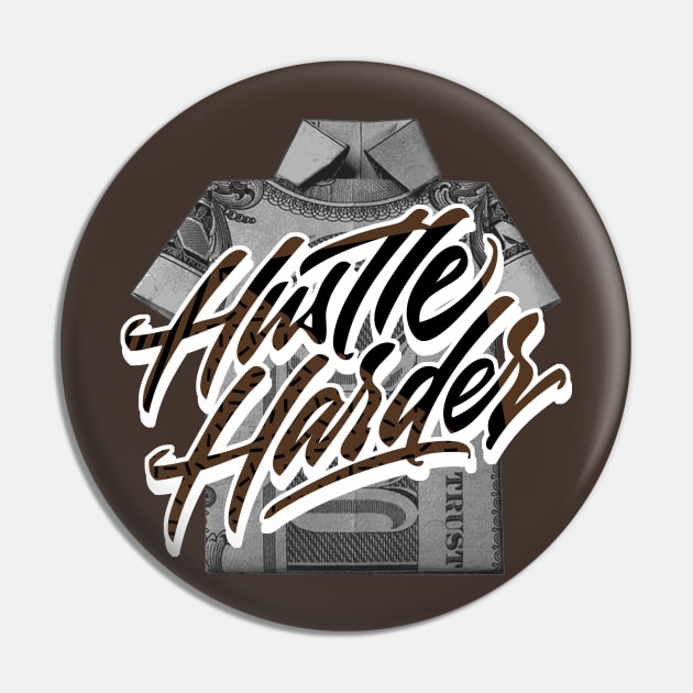 Hustle Harder Palomino Retro Sneaker Pin by funandgames