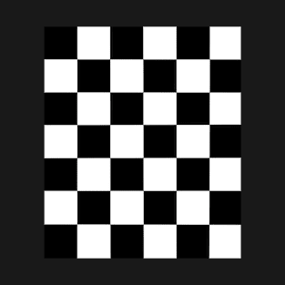 Black and White Checkers Pattern T-Shirt