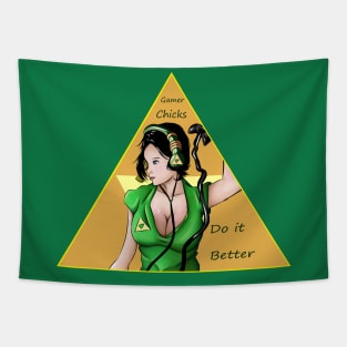 Gamer Chicks Tapestry