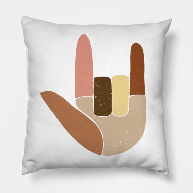 I Love You Sign Language Pillow by Self Love Nudge