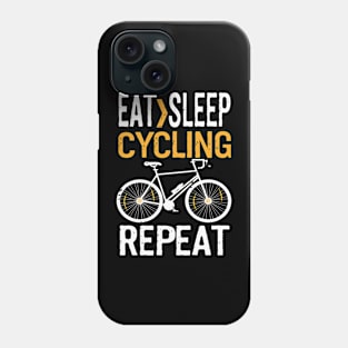 Eat Sleep Cycling Repeat Design Phone Case