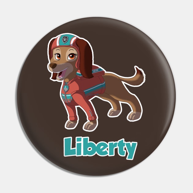 PAW Patrol - Liberty (w/ name) Pin by kreazea