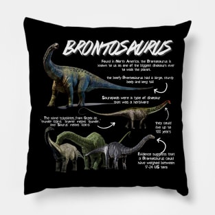 Brontosaurus Fun Facts Pillow