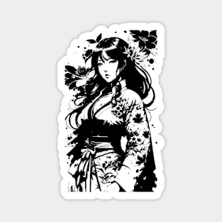 Anime Girl With Kimono 04 Magnet