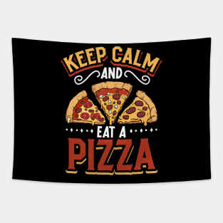Keep Calm and eat a Pizza - pizza production Tapestry
