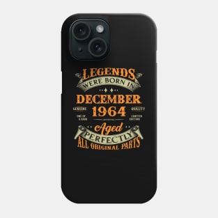 59th Birthday Gift Legends Born In December 1964 59 Years Old Phone Case