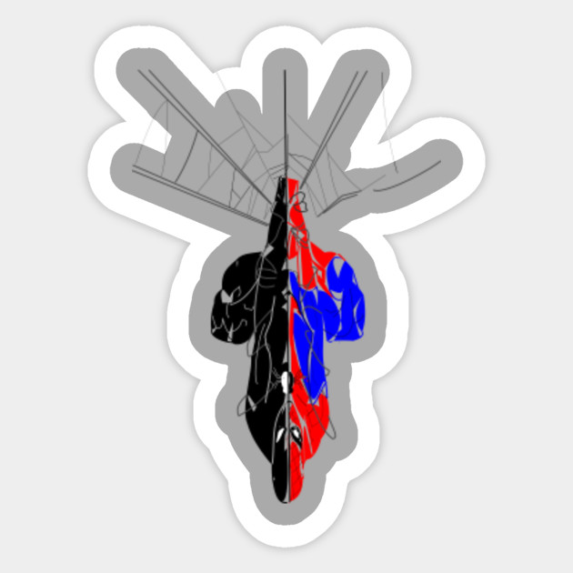 red and black spiderman spider man sticker teepublic