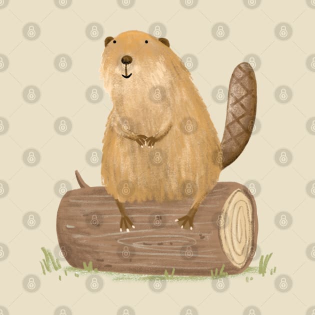 Beaver on a Log by Sophie Corrigan