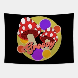 Groovy Mushroom design Tapestry