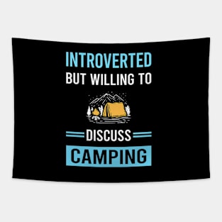 Introverted Camping Camp Camper Tapestry