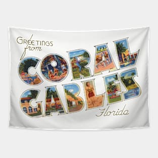 Greetings from Coral Gables Florida Tapestry