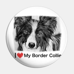 Border Collie Stare Pin