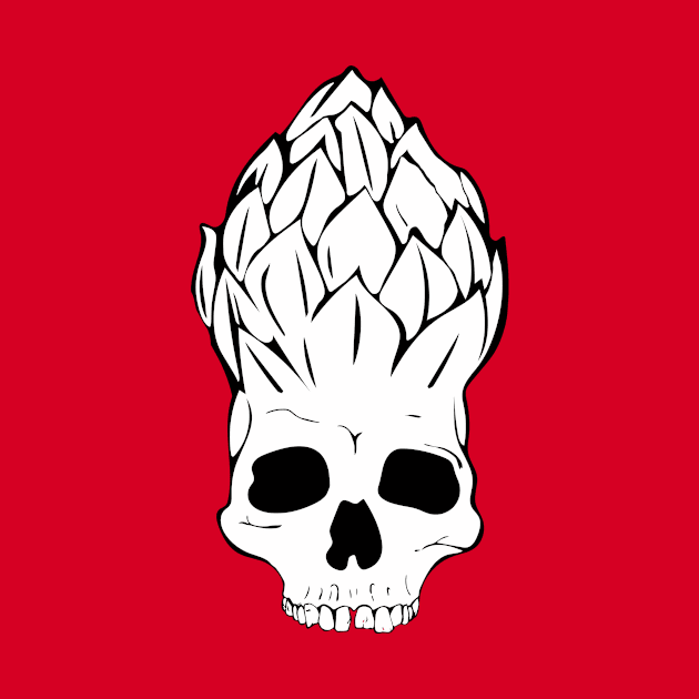 Hophead Skull by WriteThisOff