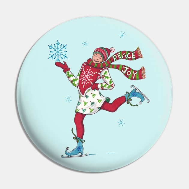 Skater Girl Pin by katydidkay