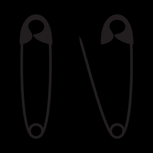 Safety pin silhouette by Mhea