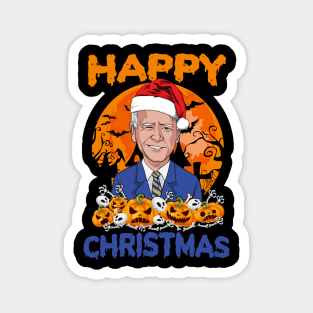 Funny Joe Biden Halloween Happy Christmas Santa Hat Magnet
