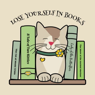 Lose Yourself in Books Library Cat T-Shirt