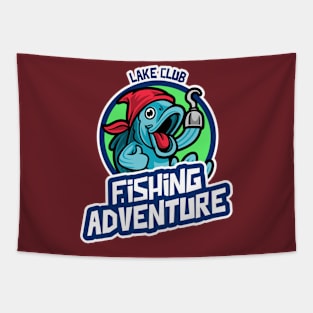 Lake Club Fishing Adventure Tapestry