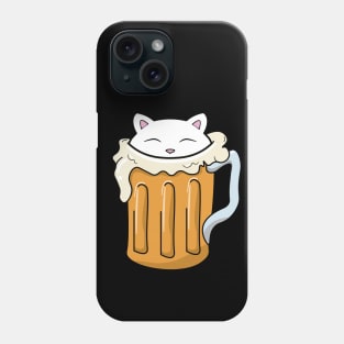 Cat in a jar of beer Phone Case