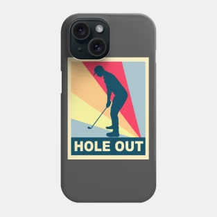 hole out of golf retro Phone Case