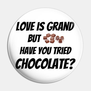 Choco-Love Collection: Sweet and Sassy Designs - black pattern Pin