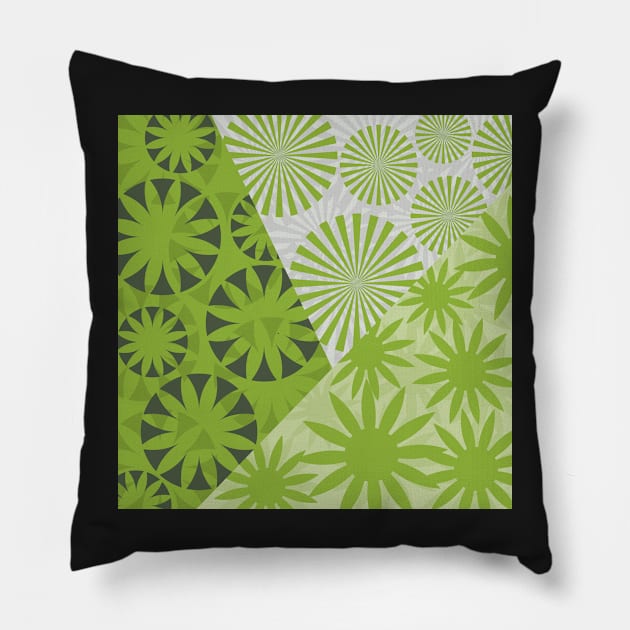 green floral decorative pattern Pillow by PlusAdore