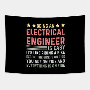 Funny electrical engineer assistant student Graduation Tapestry