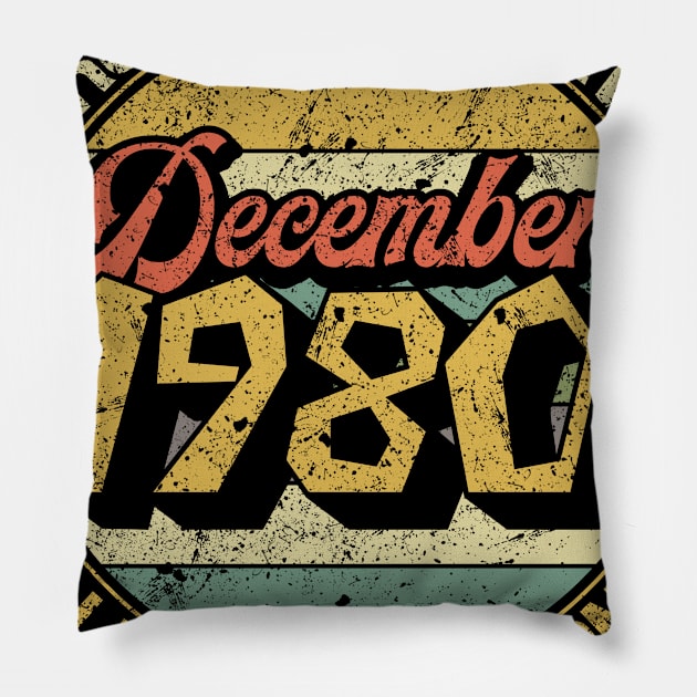 born December 1980 Vintage Gift Pillow by thuden1738