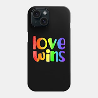 Love wins rainbow Phone Case