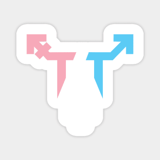 T4T  Symbol - Trans Love - NO BACKGROUND Magnet