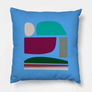 Geometric Color Harmony Pillow