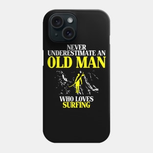 old man who loves surfing Phone Case