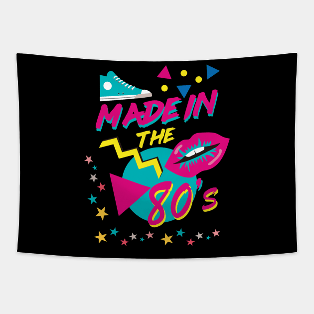Vintage Retro 80's T shirt: Made in the eighties 1980's Tapestry by USProudness