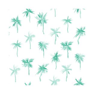 Emerald palms - watercolor tropic summer T-Shirt