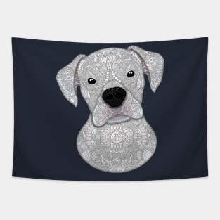 Cute white boxer Tapestry