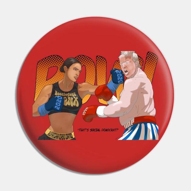 AOC vs Trump Pin by Juggertha