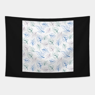 pastel leaves pattern Tapestry