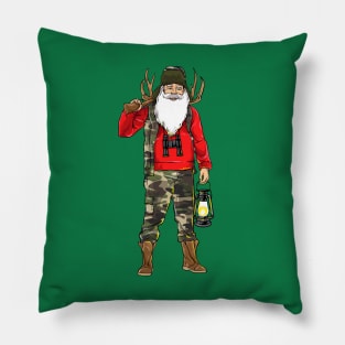 Hunter Hunting Santa Claus Hunt Merry Christmas Pillow