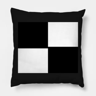 Retro Black and White Quadrant Design Pillow