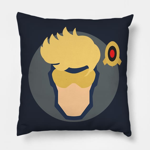 Booster Gold & Skeets Pillow by Avengedqrow