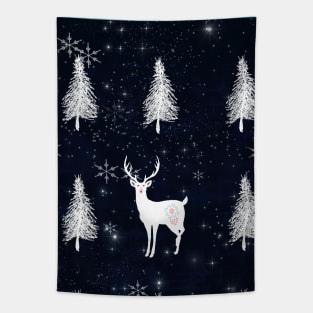 Christmas Eve Stag Tapestry