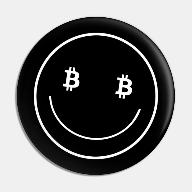 BTC Bitcoin Smile Gifts Pin by Michangi