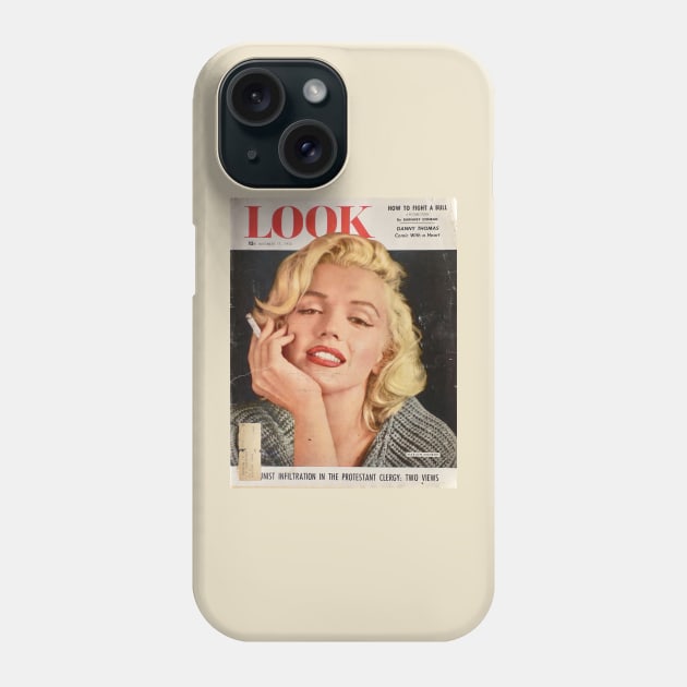 Marilyn Monroe Look Smoking Phone Case by botokgetuk