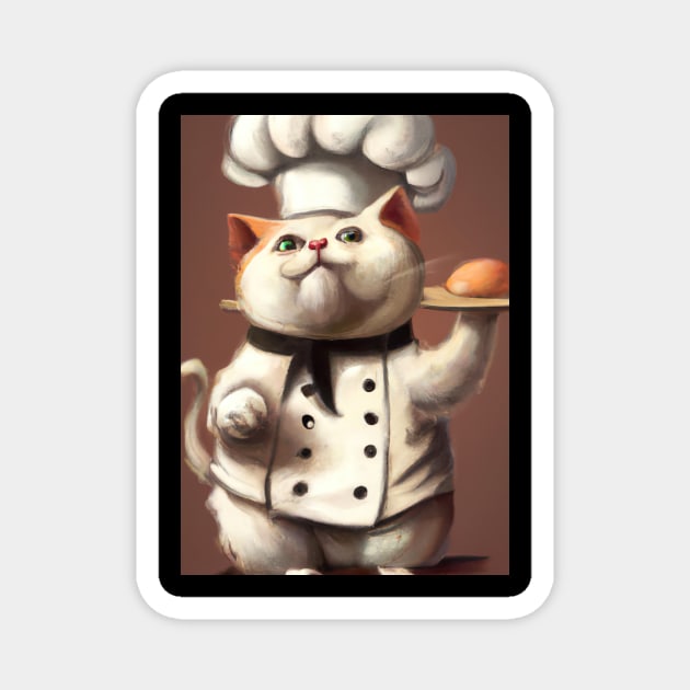 Chef Cat Magnet by maxcode