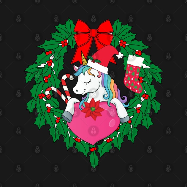 Unicorn Christmas Wreath by leBoosh-Designs